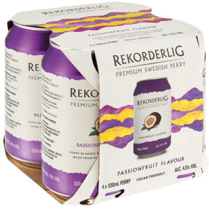 Rekorderlig Passionfruit Flavour Premium Swedish Perry Cans (4 x 330ml)