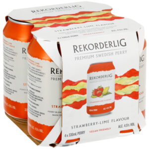 Rekorderlig Strawberry-Lime Perry Cans (4 x 330ml)