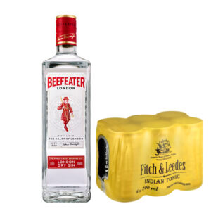 Beefeater London Dry Gin (750ml) & 6x200ml Fitch & Leedes Tonic